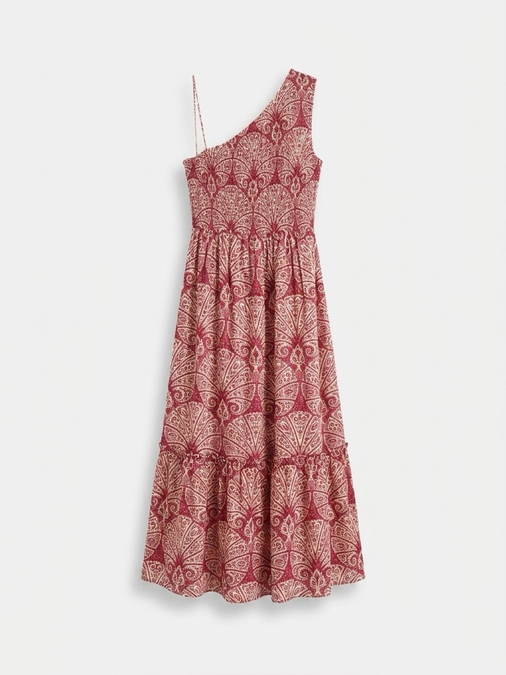 Rose and White Patterned Dress